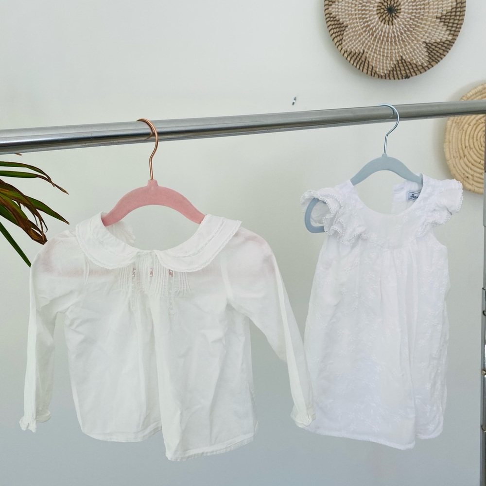 Dress from TARTINE&CHOCOLAT - Shirt from BONPOINT